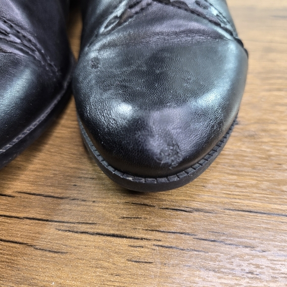 Spring Step Black Teal Leather Ankle Boots - Picture 8 of 12